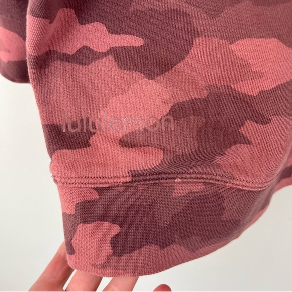 Lululemon Perfectly Oversized Crew Neck Sweatshirt Pink Camo - Picture 7 of 7